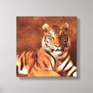 Siberian tigerkonst - kanfas canvastryck