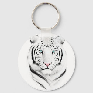 Siberian White Tiger Nyckelring