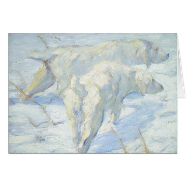 Siberianhundar i snön hälsningskort (Framsidan Horizontal)