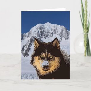 Siberisk Husky Grattiskort Kort