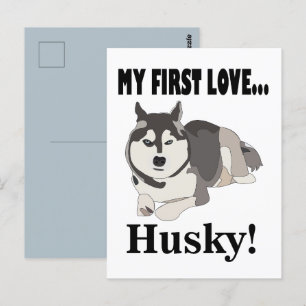 Siberisk Husky Hund Husky Vykort
