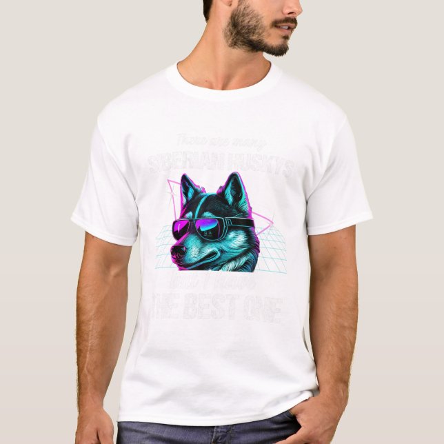 Siberisk Husky Hund Siberisk T Shirt (Framsida)