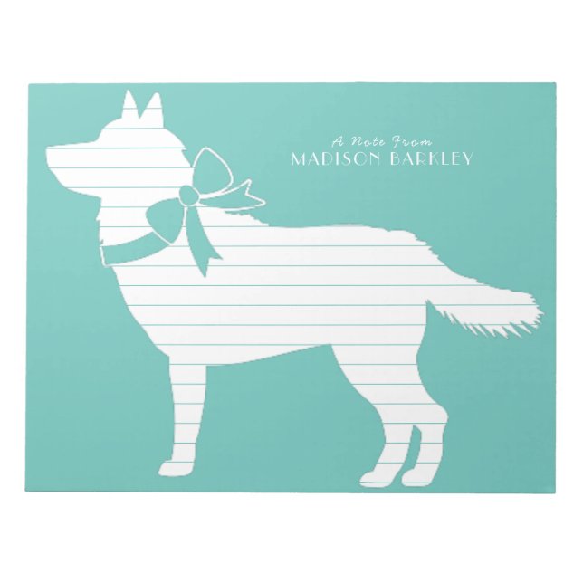 Siberisk Husky Hund Valp Malamut Anteckningsblock (Framsida)
