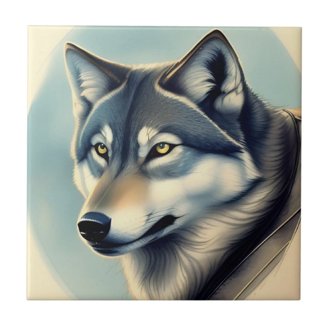 Siberisk Husky Kakelplatta (Framsidan)
