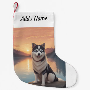 Siberisk Husky Liten Julstrumpa