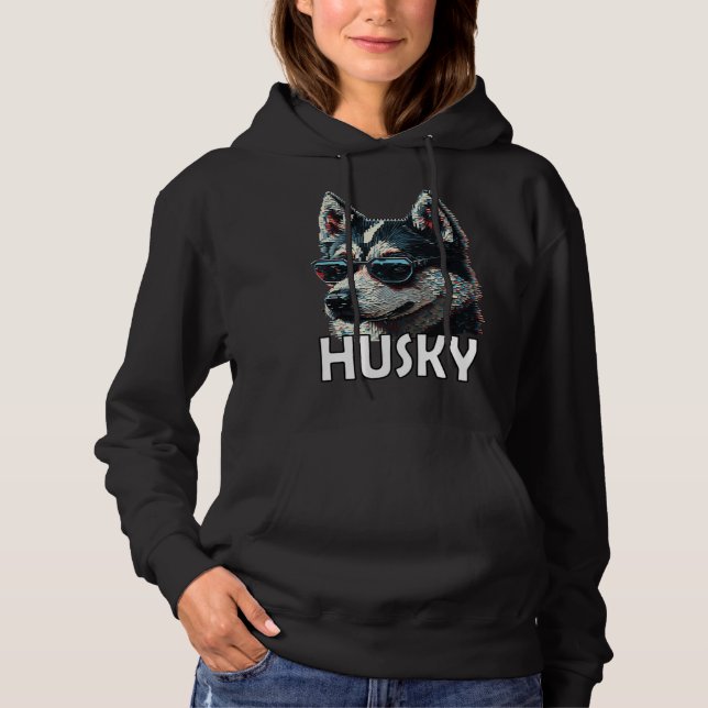 Siberisk husky med solglasögon och ett  säger  1 t shirt (Framsida)