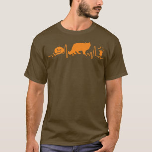 Siberiska kattpuls Pumpkin Funny Halloween Cos T Shirt