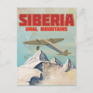Sibiriebergen vintage resor poster vykort