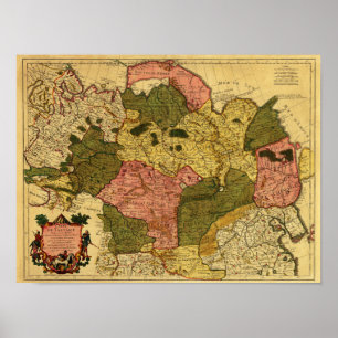 Sibirien, RysslandPanoramisk MapSibirien, Ryssland Poster