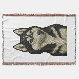 Sibirisk Husky-ädelsten Filt
