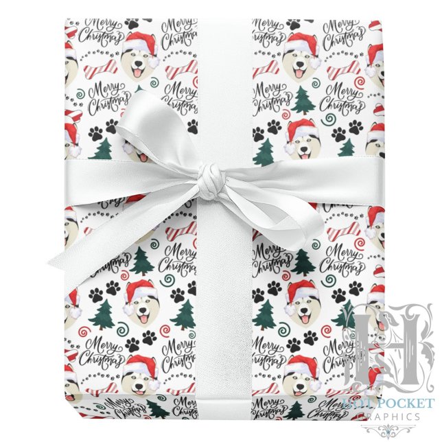 Sibirisk Husky Julpresentpapper Presentpapper (Skapare uppladdad)