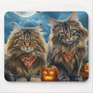 Sibirisk katt Halloween kuslig Musmatta