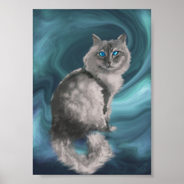 Sibirisk katt tryck (Framsidan)