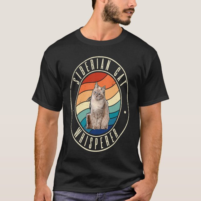 Sibirisk kattflüsterare t shirt (Framsida)