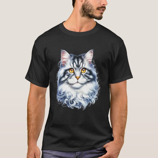 Sibirisk kattporträtt 1 t shirt (Framsida)