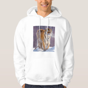 Sibirisk tiger i snö, Kina Sweatshirt Med Luva