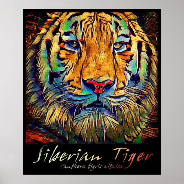Sibirisk Tiger [Konstaffisch] Poster (Framsidan)