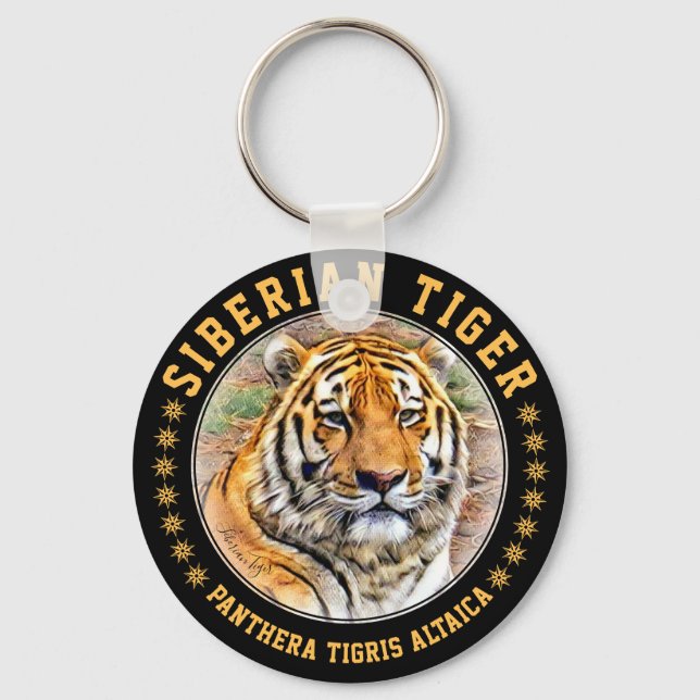 Sibirisk tiger nyckelring (Framsida)