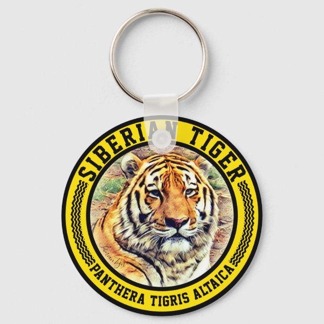 Sibirisk tiger nyckelring (Framsida)