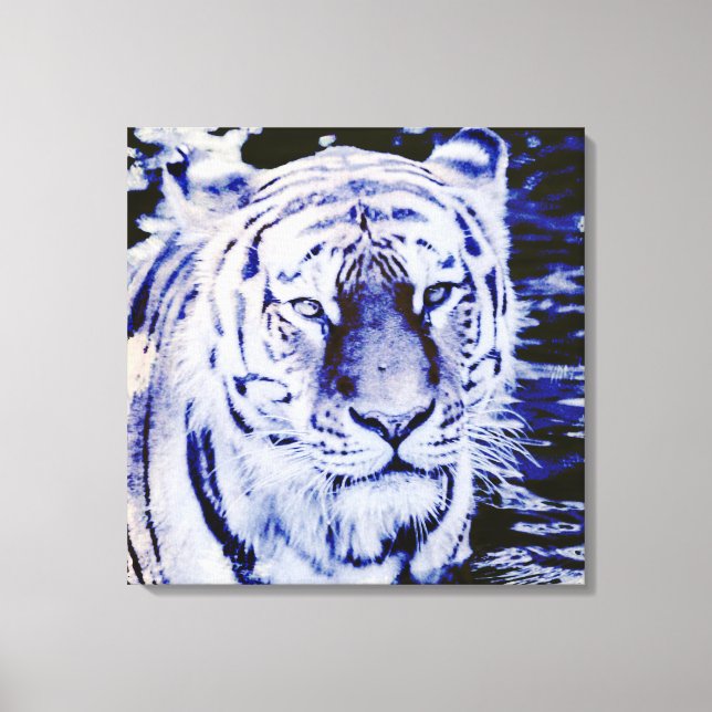 sibirisk tiger på duk canvastryck (Framsida)