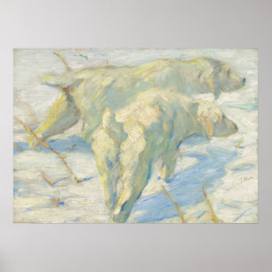 Sibiriska Hundar - Franz Marc, tyska konsthögkonst Poster
