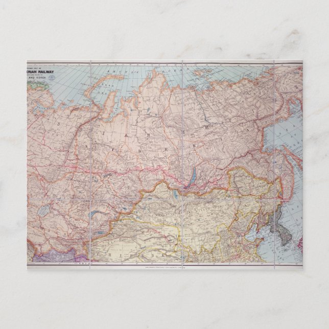 Sibiriska järnvägen vykort (Framsida)