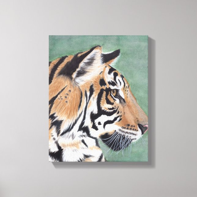 Sibiriska tigern Original Art Wall Decor Canvastryck (Framsida)