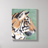Sibiriska tigern Original Watercolor Wall Art Biet