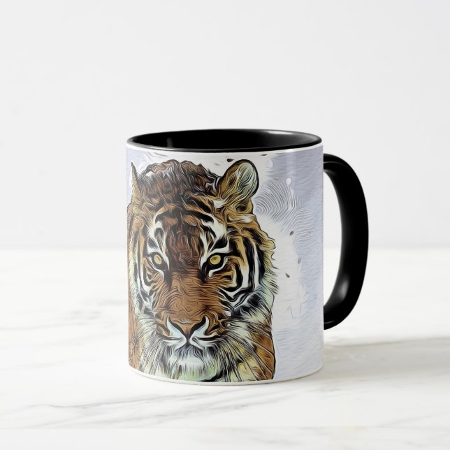 Sibiriska tigerrovdjuret (Carniägare Dangerous Snö Mugg (Framsida höger)