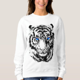 Sibiriska Vita tigerhuvud - Tigerblå Öga T Shirt