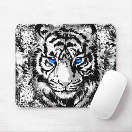 Sibiriska vita tigern - Tiger Blue Ögon Mousepad Musmatta