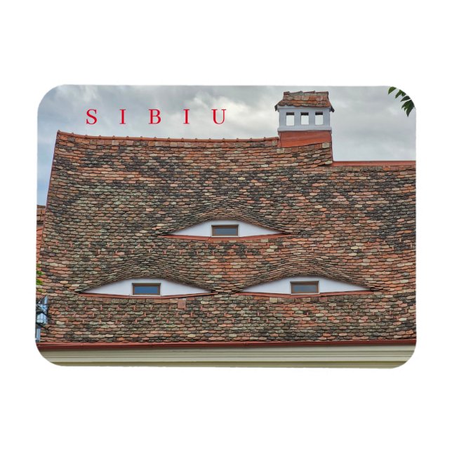 Sibiu ögon fönstervy för kylskåp magnet (Horisontell)