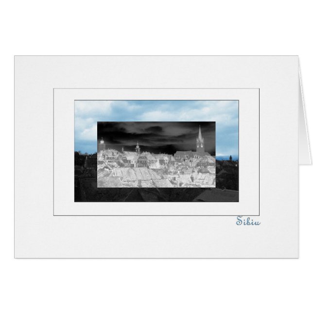 Sibiu Panorama View Hälsningskort (Framsidan Horizontal)