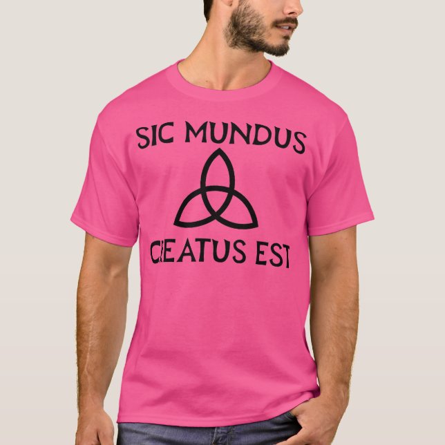 Sic Mundus Creatus Est T Shirt (Framsida)