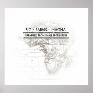 SIC PARVIS MAGNA Okartlagd Poster
