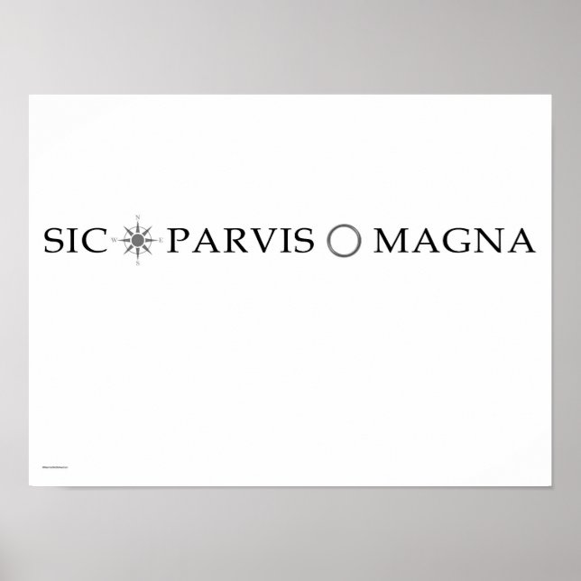 Sic Parvis Magna (tvärs över) Poster (Framsidan)