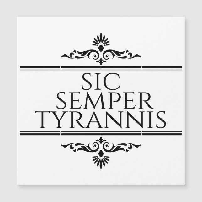 Sic Semper Tyrannis (Framsida)