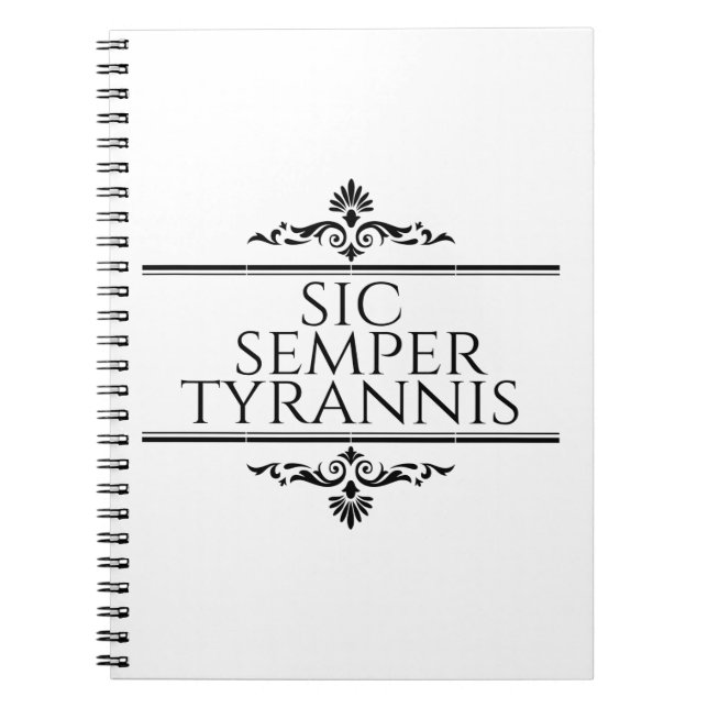 Sic Semper Tyrannis Anteckningsbok (Framsidan)