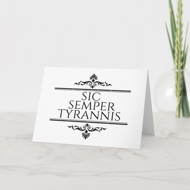 Sic Semper Tyrannis Anteckningskort (Framsida)