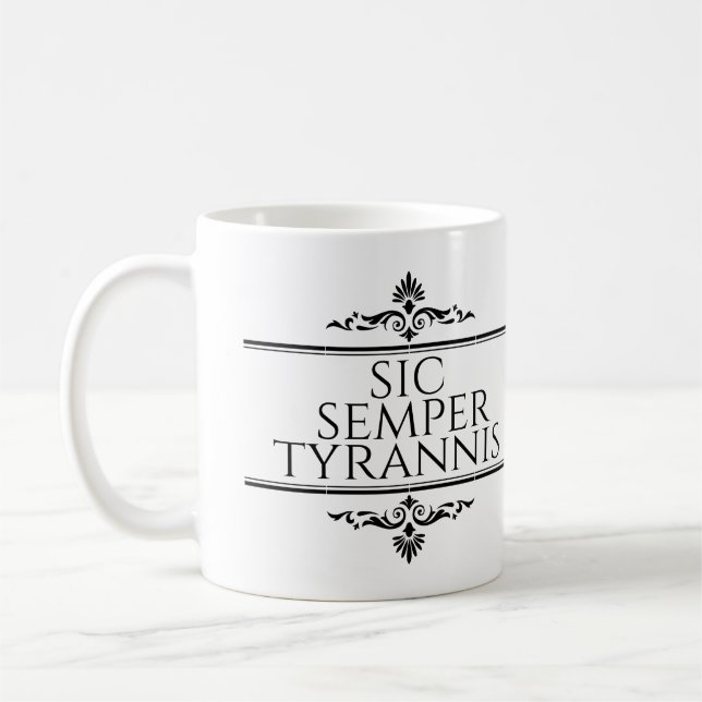 Sic Semper Tyrannis Kaffemugg (Vänster)