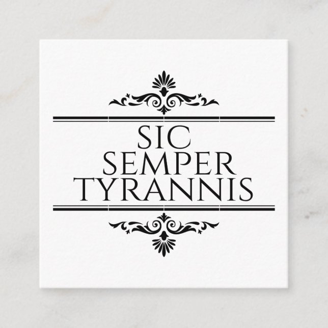 Sic Semper Tyrannis Tilläggskort (Framsida)