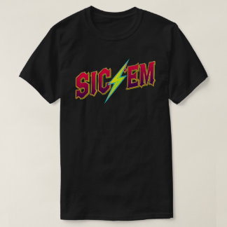 Sic'Em Go Dawgs Highschool Football Fläkt Spirit T Shirt