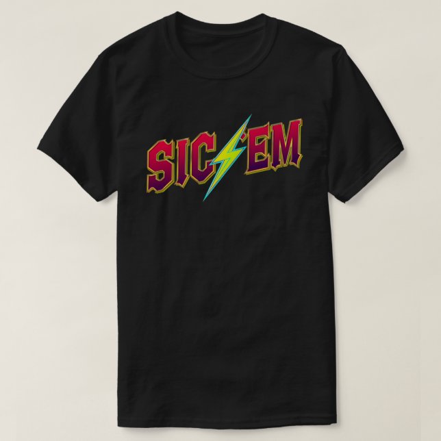 Sic'Em Go Dawgs Highschool Football Fläkt Spirit T Shirt (Design framsida)