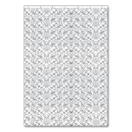 Sich upprepande mönster av små, stiliserade former bordsnummer