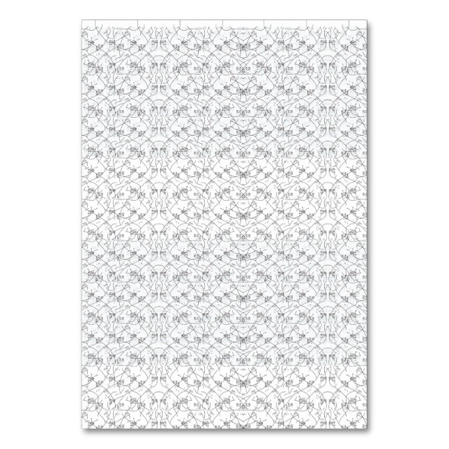 Sich upprepande mönster av små, stiliserade former bordsnummer (Framsidan)