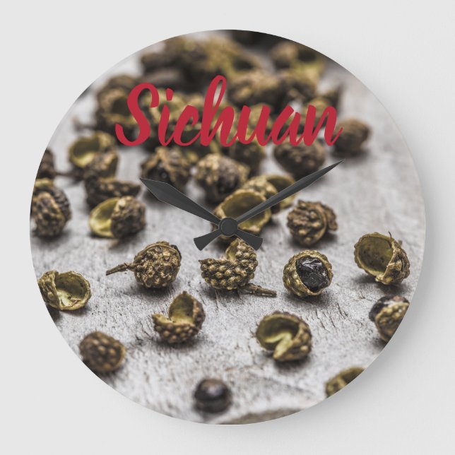 Sichuan Pepper Kinesiska Cuisineet Stor Klocka (Framsida)