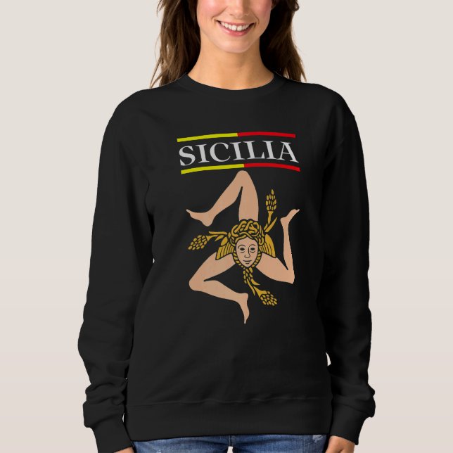 Sicilia Flag Sicily Palermo Italy  1 T Shirt (Framsida)