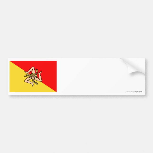 Sicilia flagga bildekal (Framsidan)