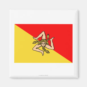 Sicilia flagga magnet
