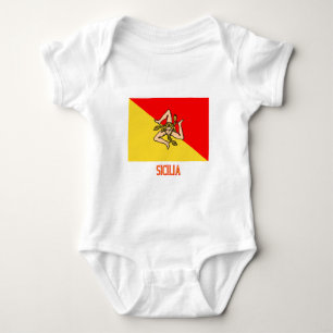 Sicilia flagga med namn t shirt